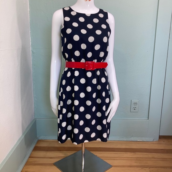 J Crew Dress with Belt and Earrings 2 - Picture 3 of 6